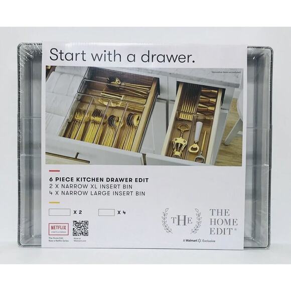 The Home Edit 6 Piece Kitchen Drawer Edit Narrow Insert Bin Set - Picture 4 of 8